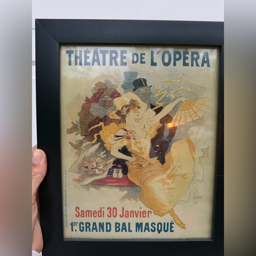 Vintage Style Theatre De L’Opera Framed Poster Art French Wall Decor 12x16